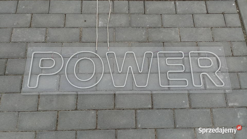 Napis ledowy "Power" na plexy 12v wym.113 x 28
