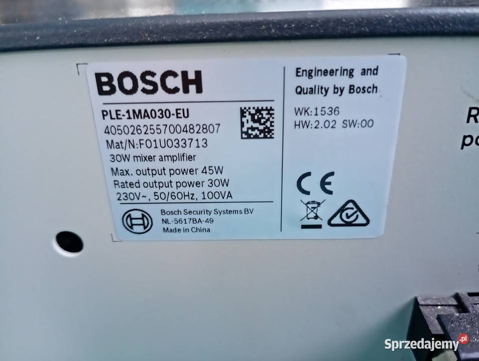 Wzmacniacz miksujący Plena Mixer Amplifier Bosch sprzedam