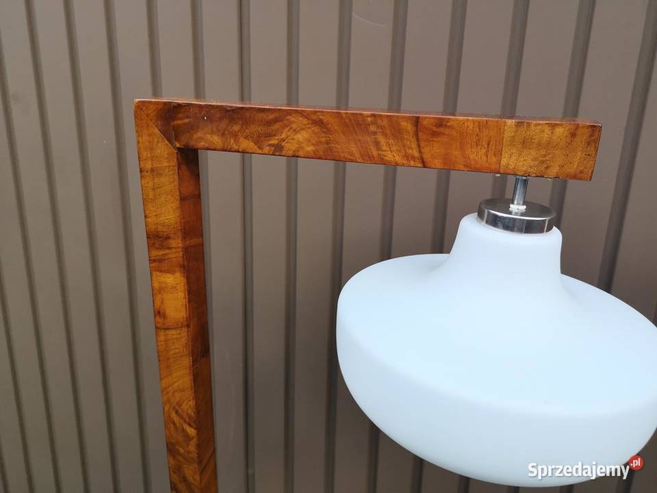 Lampa Stojąca Art Deco Renowacji Orzech Stara Swarzędz