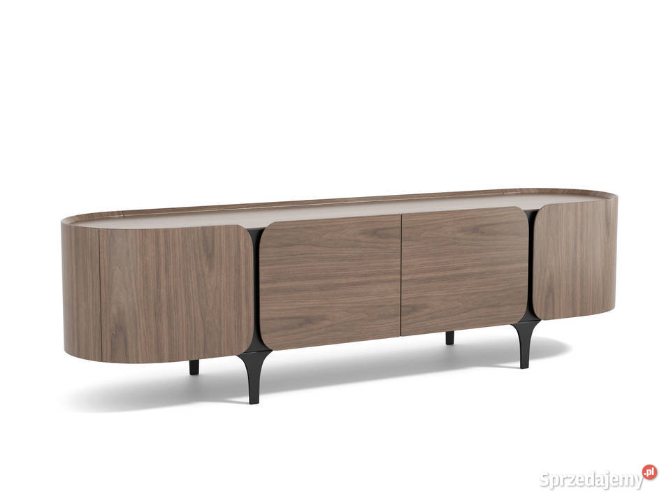 Szafka RTV loftowa Linea orzech włoski 200x50x55 Golkowice