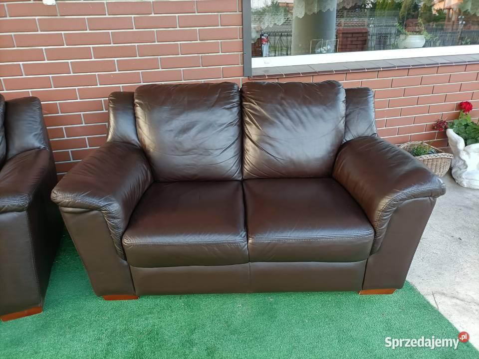 Sprzedam wypoczynek 31 ze skóry Konin sprzedam