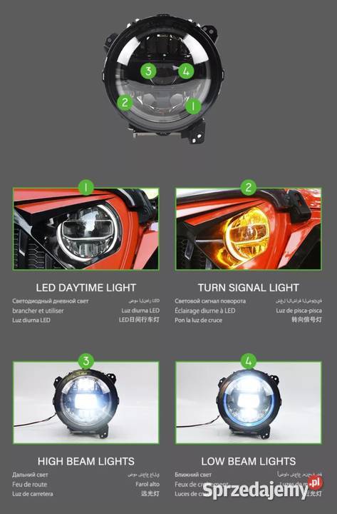 NOWE lampy przednie lampa przód Jeep Wrangler Lampy przednie