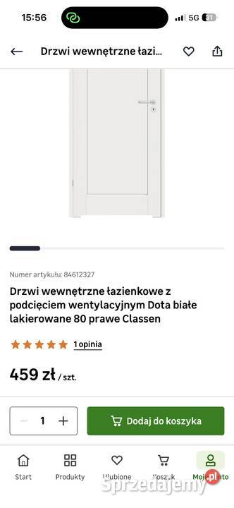 Drzwi z ościeżnicą klamka zamkiem Classen Mielec