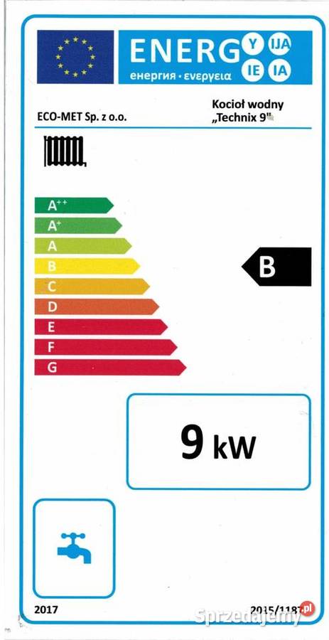 Kociol 9kW 60m2 Piec 5 klasa EcoDesign na miał Poznań