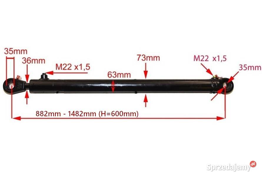 PROMOCJA SIŁOWNIK HYDRAULICZNY 63X36 SKOK 600 sprzedam