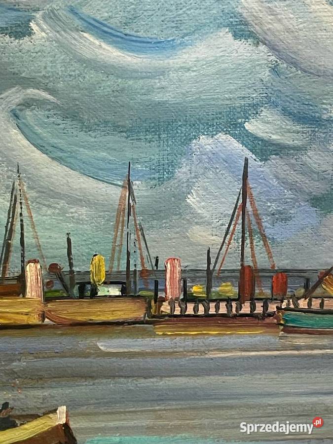 Władysławowo obraz olejny na płyci Ryszard małopolskie Kraków