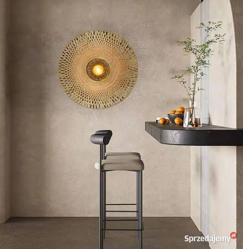 KINKIET LAMPA ŚCIENNA NATURALNA BOHO BAMBUSOWA Choroszcz