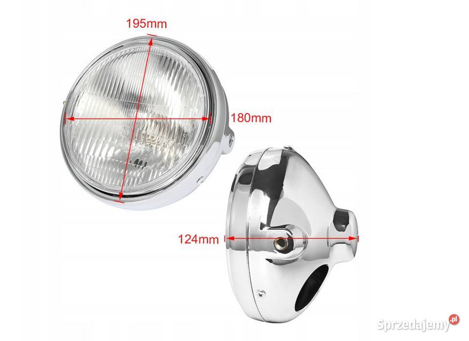 REFLEKTOR LAMPA DO MOTOCYKLA CHROMOWANA CB400 śląskie Sosnowiec