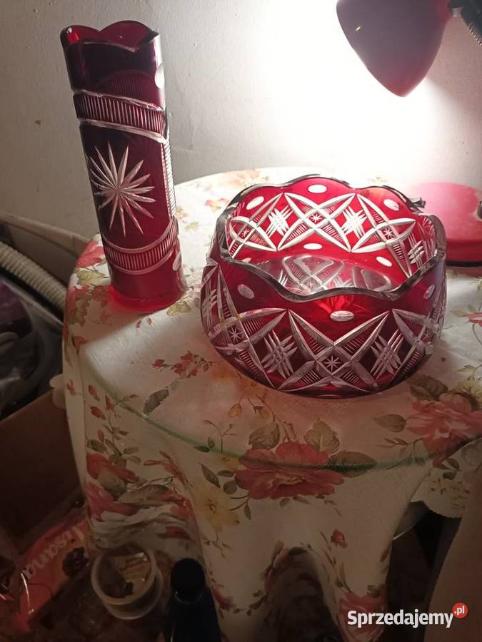 Misa I wazon szklany ręcznie szlifowany Porcelana i szkło Bielsko-Biała