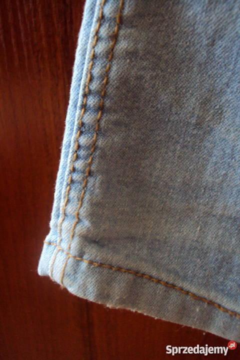 spodnie jeans rurki hm niebieski Moda i Styl Małogoszcz