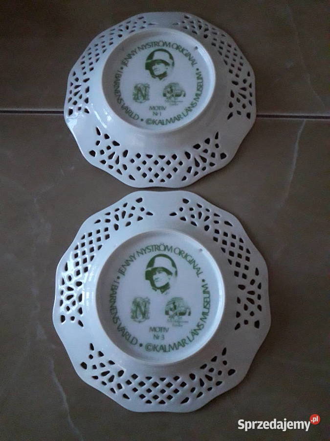 Komplet talerzy dekoracyjnych Jenny Nystrm Janów Lubelski