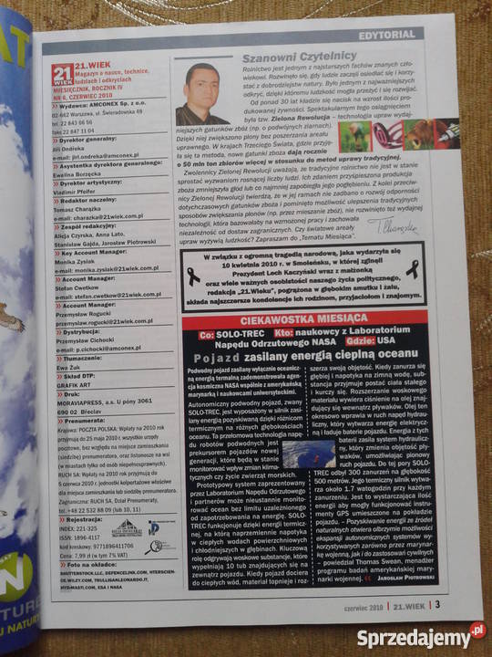 21 WIEK 6 2010 BROŃ W WALCE Z ŁUSZCZYCĄ miesięcznik sprzedam