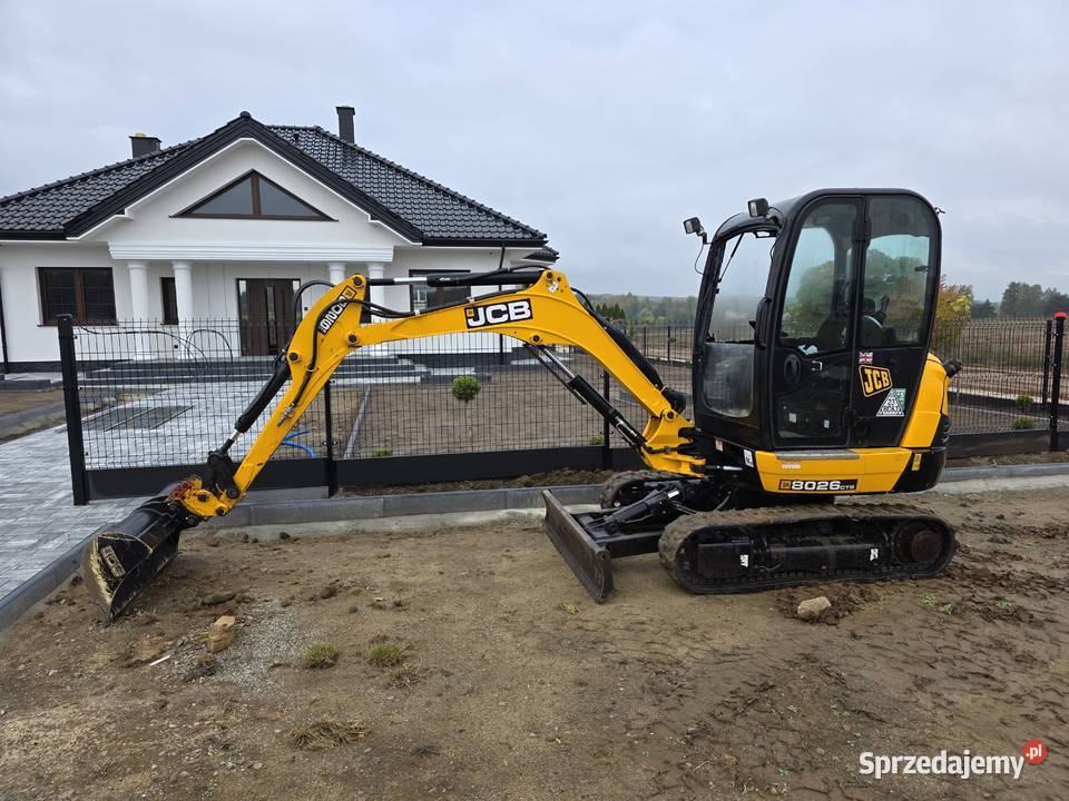 JCB 8026 mini koparka 3 łyżki szybkozłącze 1 wł nie Koparki Bieliny