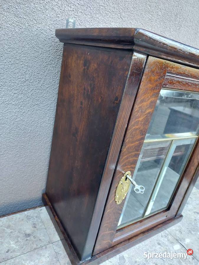 Stara szafka wisząca mała fazowane witrażowe Tczew sprzedam