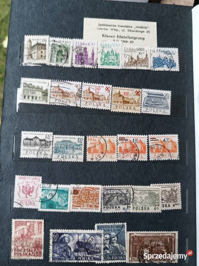 Znaczki PRL 19821983r z klaserem Jaktorów