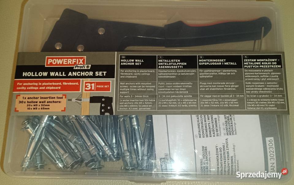 Powerfix Profi Hollow Wall Anchor Set zestaw Zarszyn
