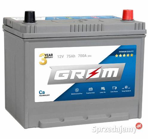 888x666x735 Akumulator GROM PREMIUM 75Ah 700A Pozostałe Opole