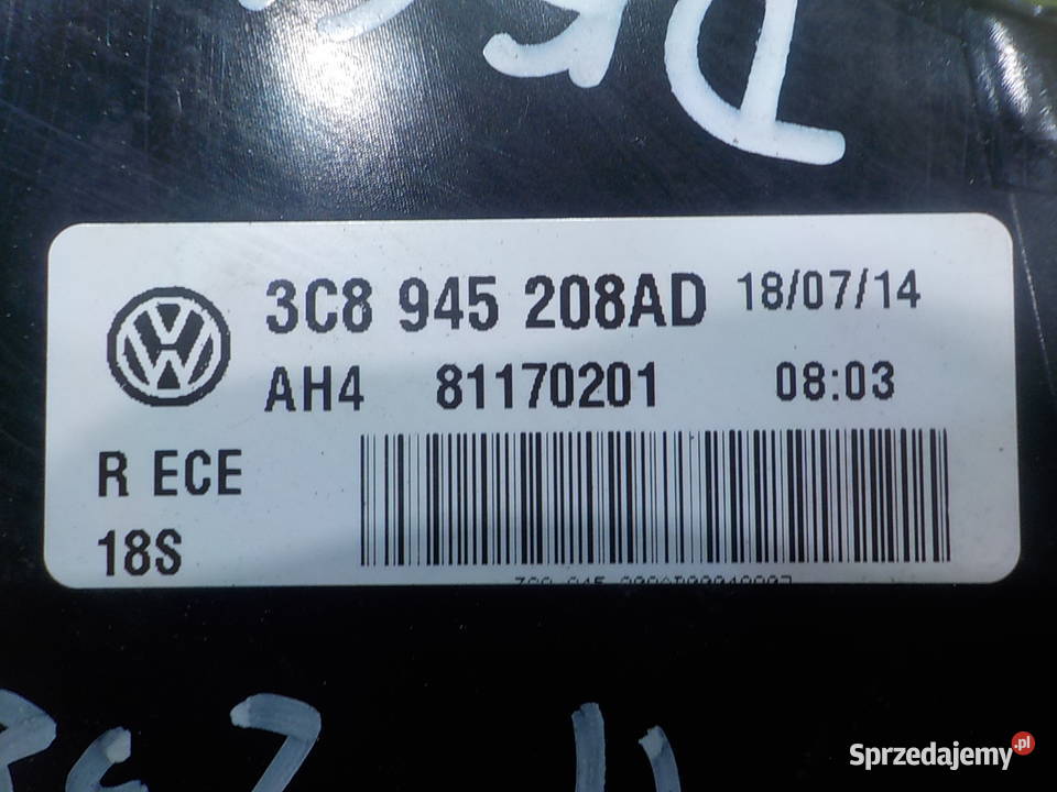 VW CC LIFT 20 TDI AUT 14r SEDAN 4D lampa prawa osobowe Suków