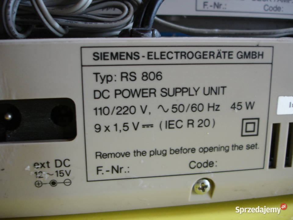 Radiomagnetofon SIEMENS RS806 Zielona Góra