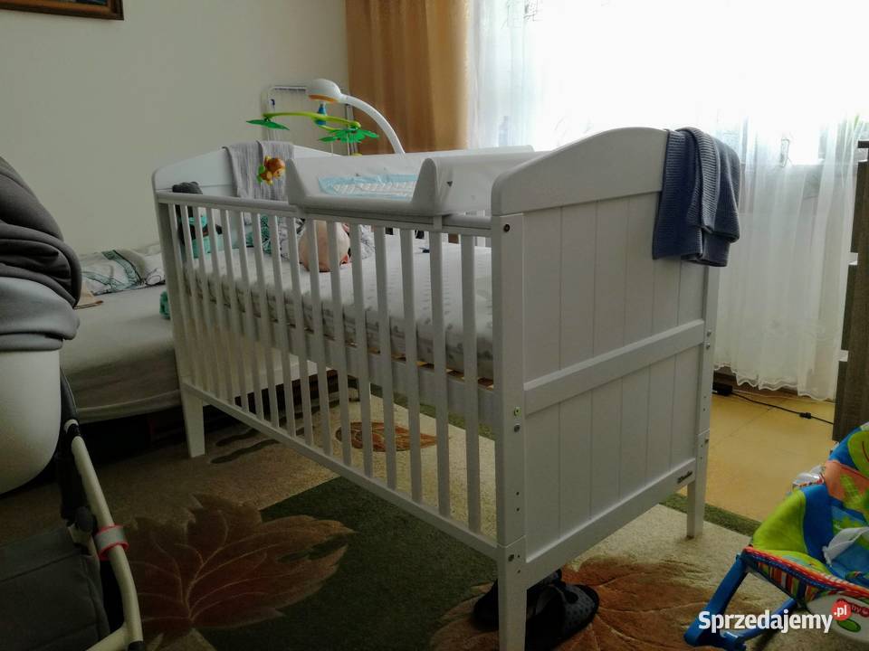 Drewniane łóżeczko 140x70 z materacem lubelskie Lublin