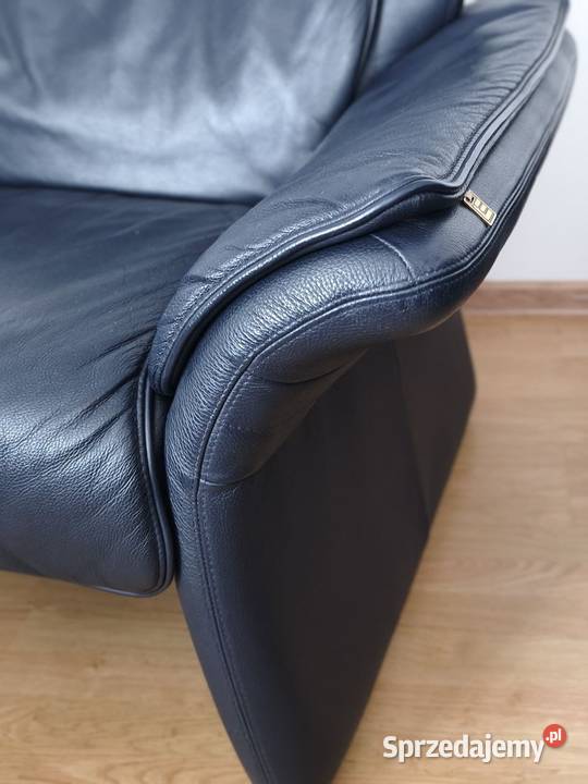 Sofa komplet wypoczynkowy 321 skóra granat Dom i Ogród mazowieckie