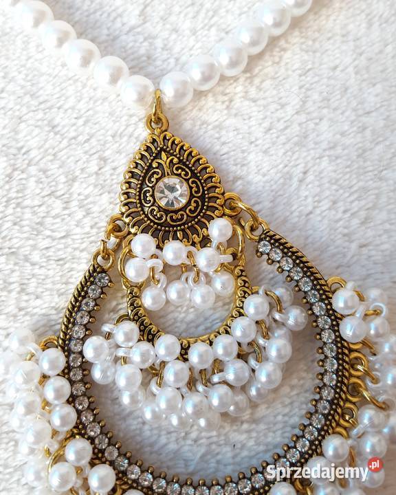 Orientalny komplet biżuterii naszyjnik kolczyki