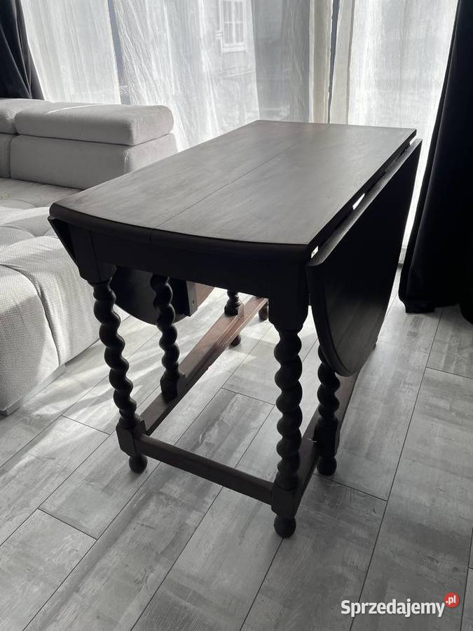 Składany stół Gdański owalny antyk małopolskie Kraków