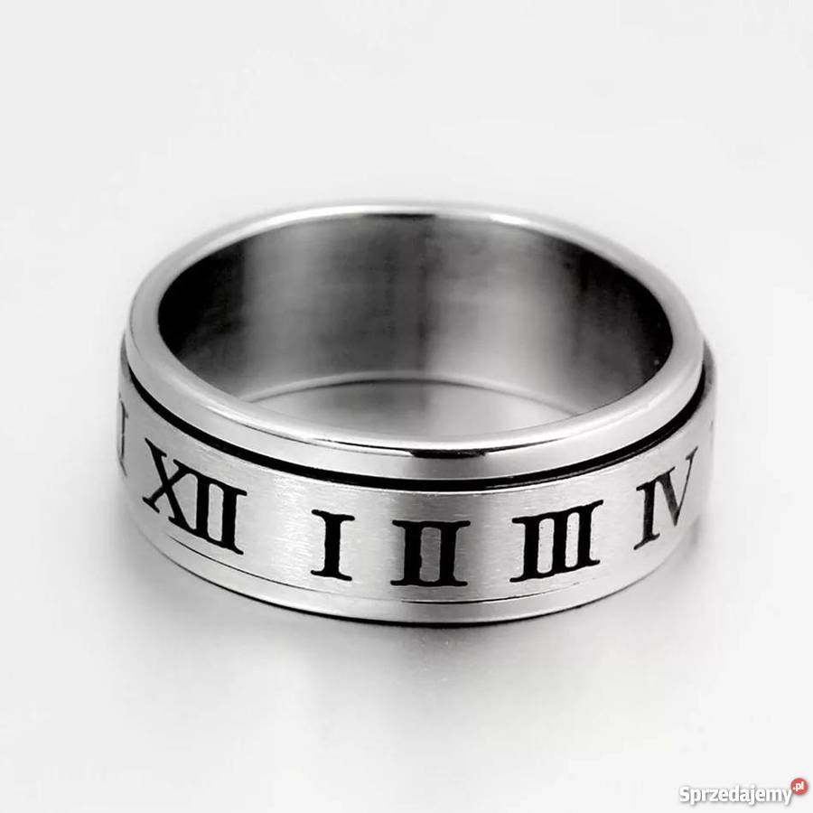 Obrączka obrotowa błękit i rzymski kalendarz Starachowice