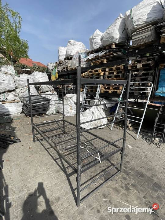 łóżka piętrowe i pojedyncze metalowe z materacem 90cm Żyrardów sprzedam