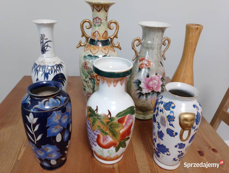 Piękne Dzbanki Antyki Porcelana Wypalane