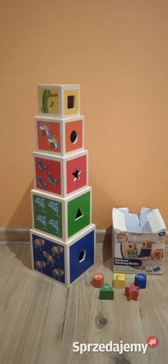 Drewniane sensoryczne kostki do układania w stos Zielona Góra