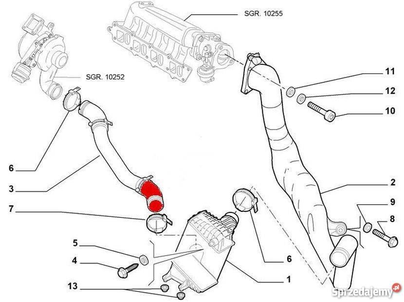 RURA INTERCOOLERA FIAT STILO 46808669 51718041 Bielsko-Biała