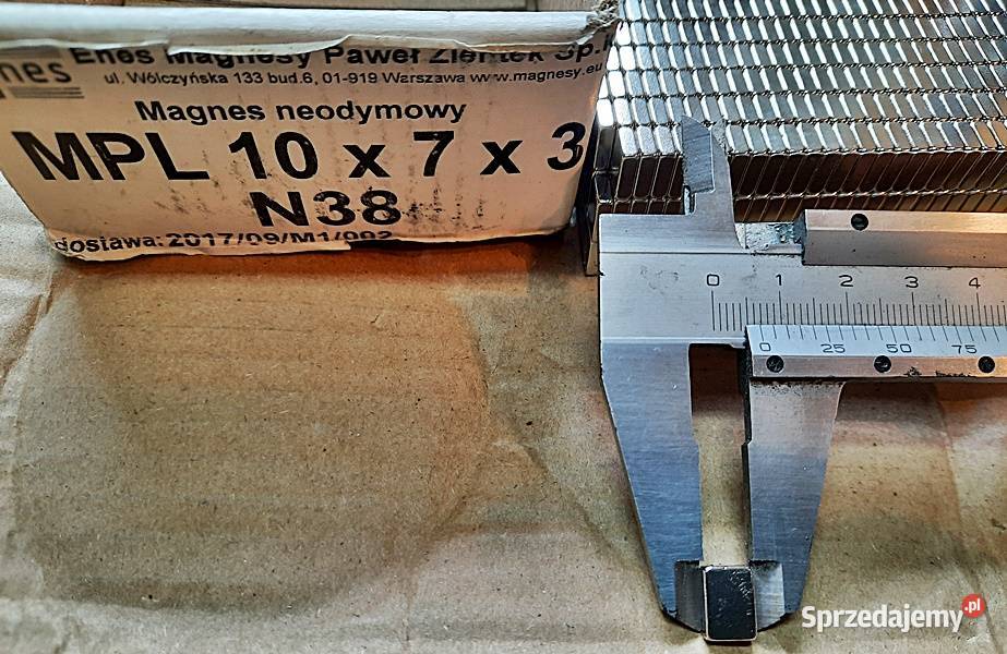 Magnes neodymowy 10x7x3 MPL N38 10 Ostrów Wielkopolski