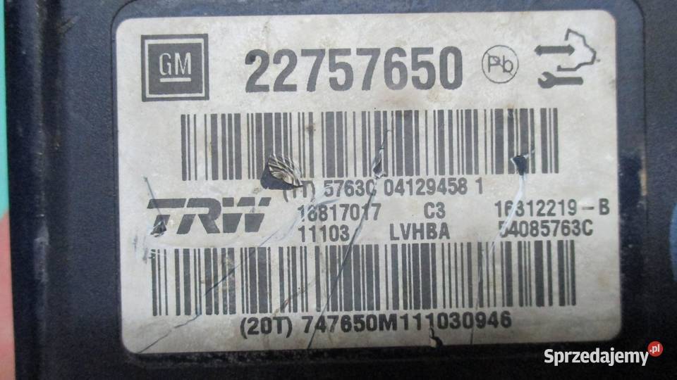 OPEL INSIGNIA I 18 B 11r pompa ABS 22757650 świętokrzyskie
