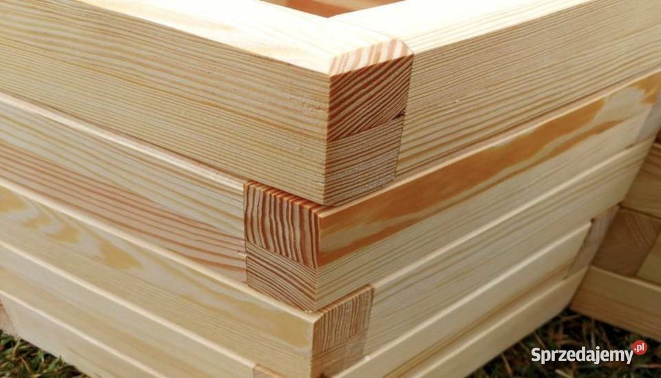 Drewniana donica sześciokątna 65 łódzkie Zgierz