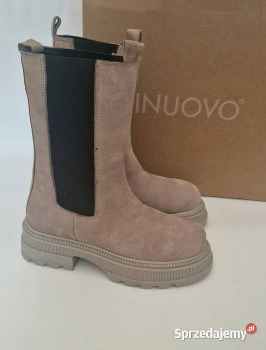 Inuovo Nowe Skórzane Botki rozmiar 37 Silver Brzesko sprzedam