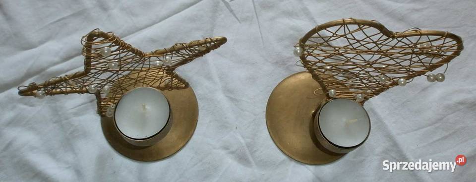 2 Świąteczne Świeczniki na małe Świeczki Kraków