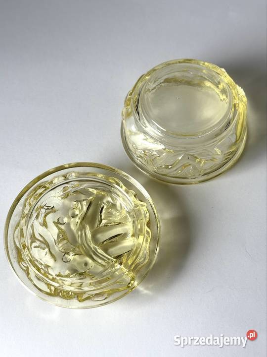 Stare cytrynowe puzderko Bohemia Czechosłowacja Warszawa sprzedam