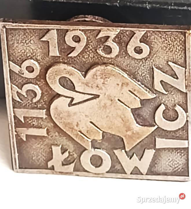 Odznaka 800 Lat Łowicza 1936 vintage Łódź