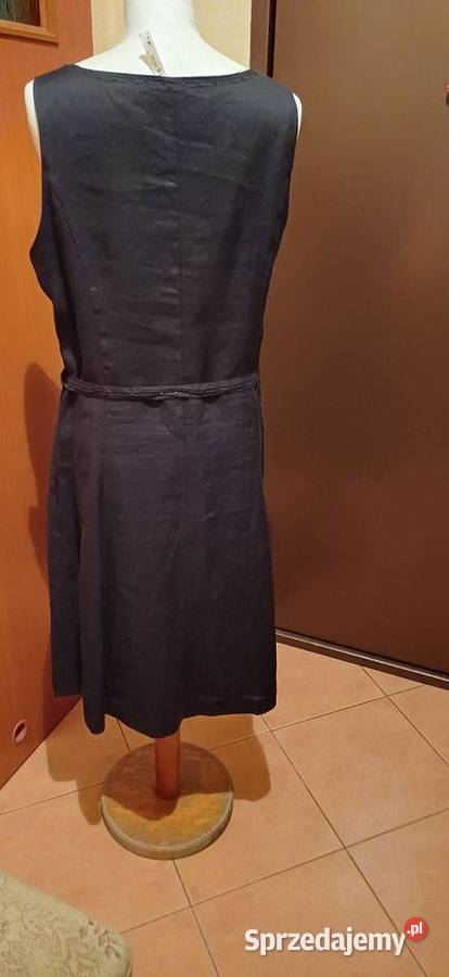 Sukienka NOWA len 100 kolor czarny Bez wzoru Spódnice i sukienki Warszawa