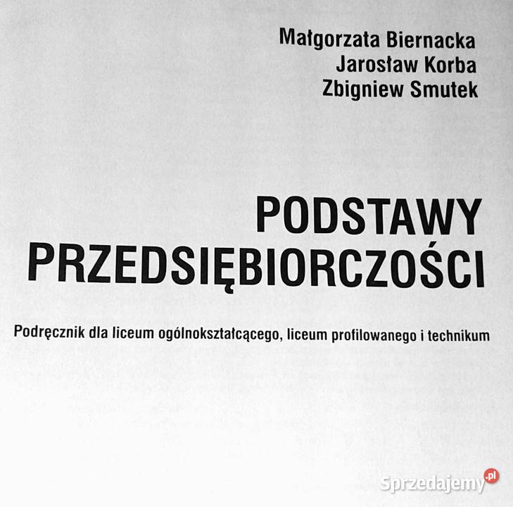 Podstawy Przedsiębiorczości Małgorzata Biernacka Chełm