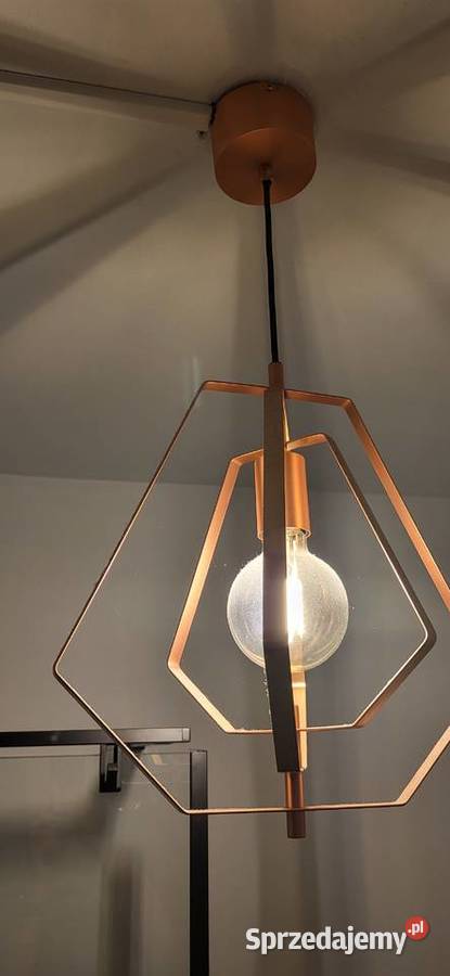 Lampa wisząca miedziana 35 x 35 Łódź
