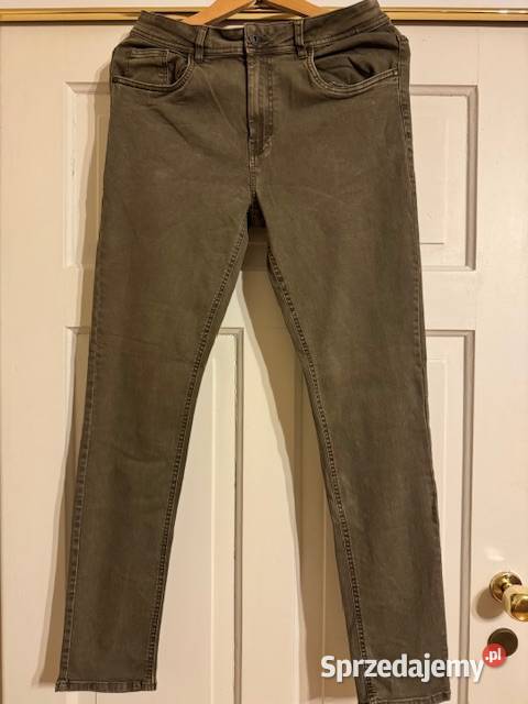 Jeansy męskie 3232 Carry khaki bawełna ze