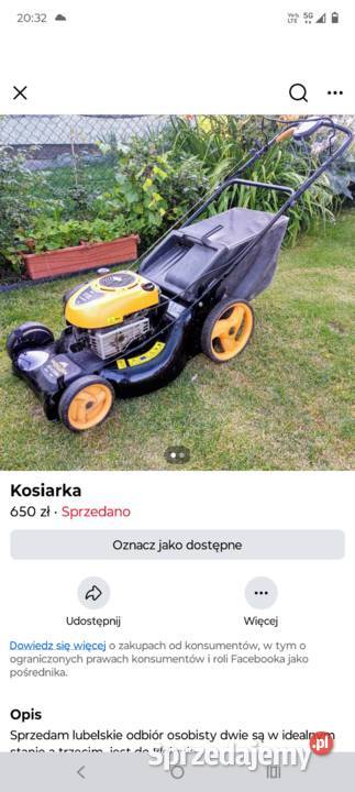 Sprzedam kosiarkę z napedem
