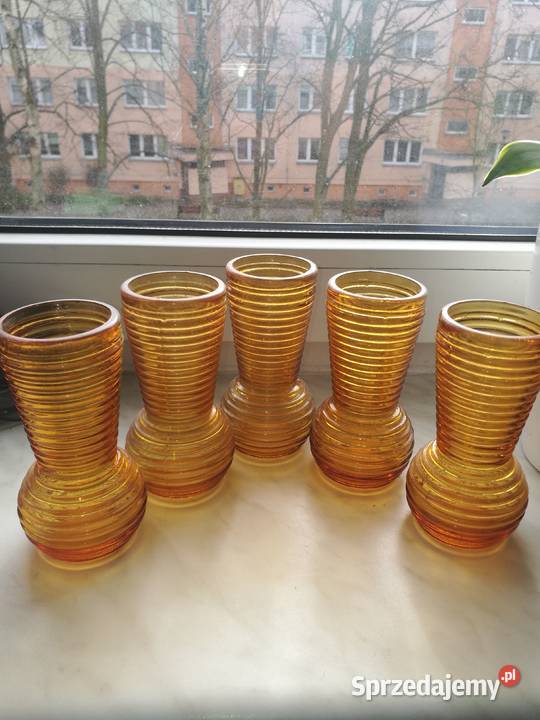 Wazonik prążki prądniczanka prl Porcelana i szkło Choszczno