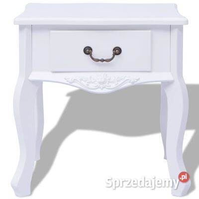 vidaXL Szafka nocna MDF biała242749 Warszawa