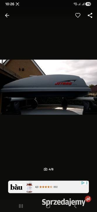 Sprzedam box dachowy JetBox by Thule 160 śląskie Rybnik
