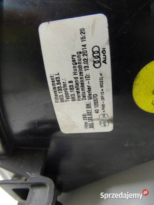 OBUDOWA FILTRA POWIETRZA 8K0133843L AUDI A4 B8