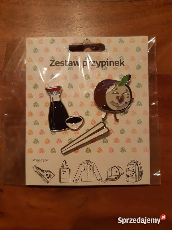 Crazy Sushi zestaw przypinek 3 mazowieckie Warszawa