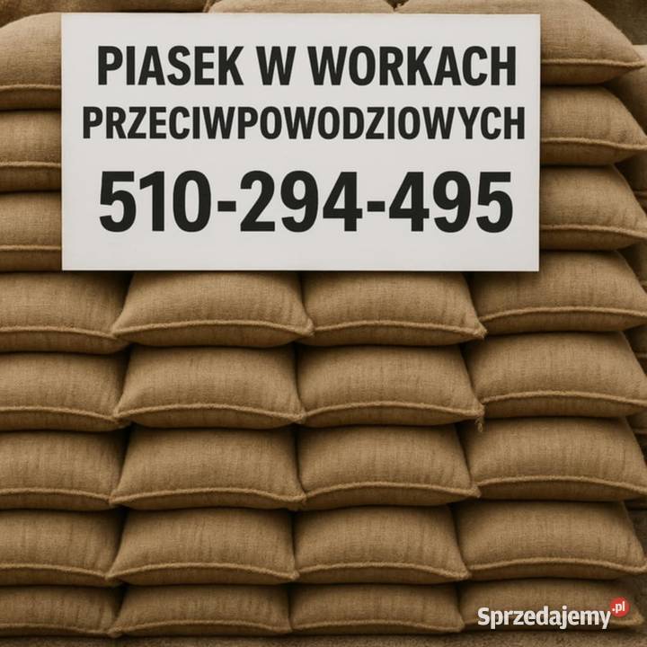 Piasek w workach przeciwpowodziowych Worki z Warszawa